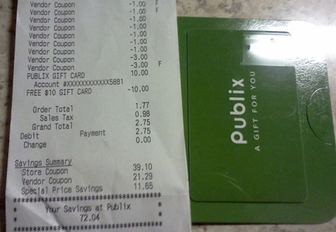 Publix haul shopping trip coupons