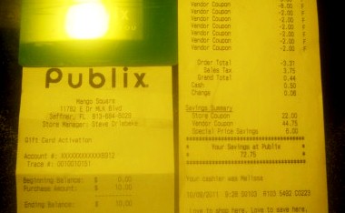 Publix haul shopping trip coupons P&G breast cancer awareness bake ware set free