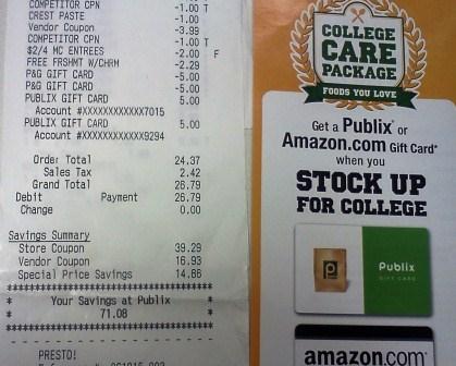 Publix haul shopping trip coupons