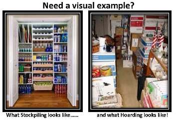 Stockpiling Vs. Hoarding